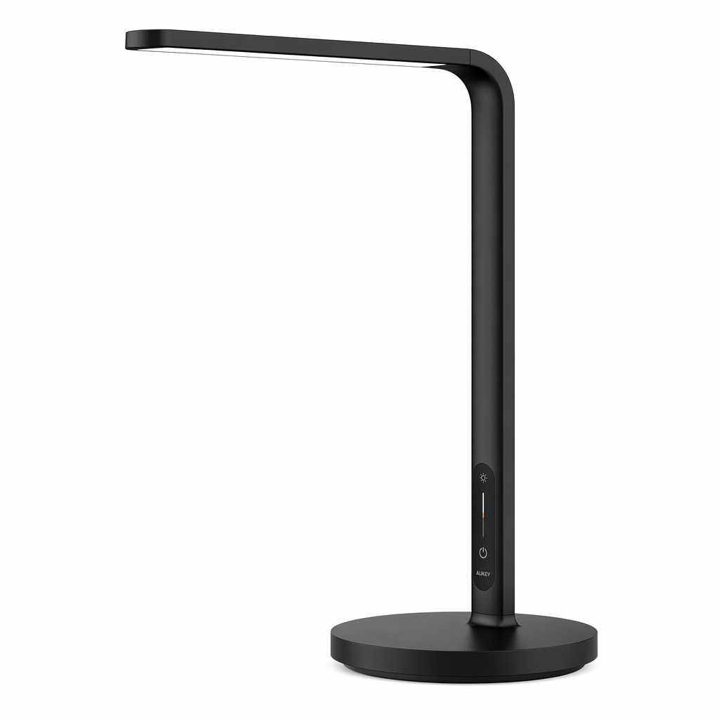 Generated matte black smart desk lamp
